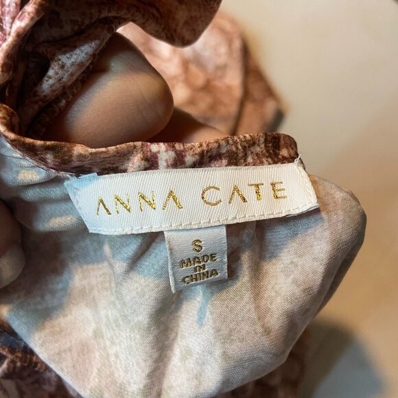 Anna Cate Women S Blouse Snakeskin Print Long Sleeve Oversized Keyhole Tie Neck - Picture 4 of 9